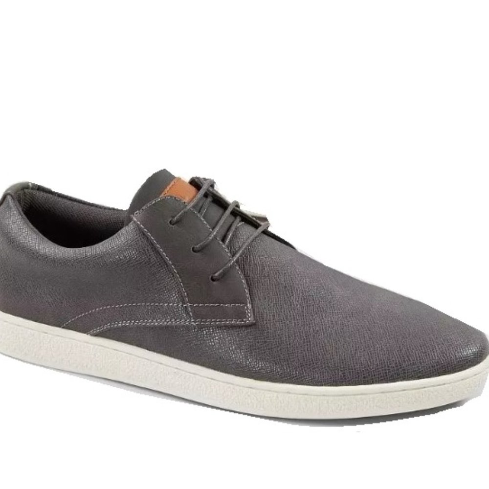 Steve Madden Monty Faux Leather Gray Lace Up Sneaker Shoes Size 10 New w/out Box